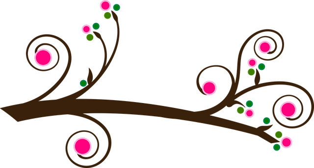 Zweig, Beeren, Ornament, Feder, Natur