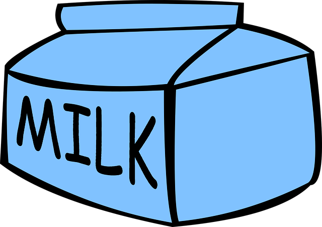 Free milk pack blue illustration