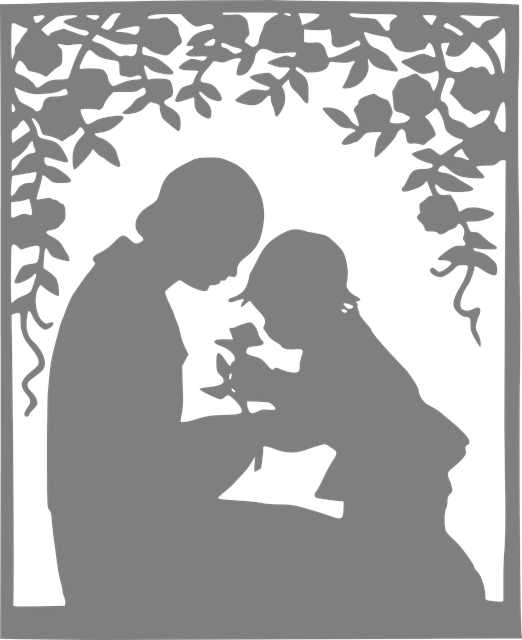 Free mother child flower vector