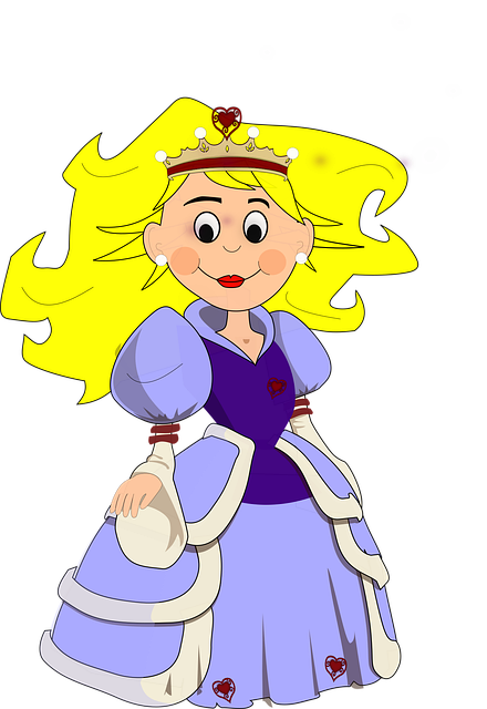 Free princes dress blond vector
