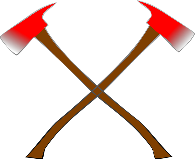 Free axes crossed vikings vector