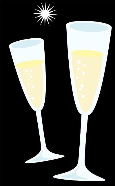 Free glasses champagne celebrate vector