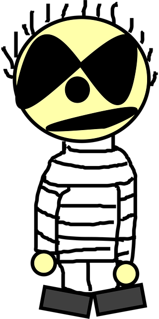 Free person prisoner glasses vector
