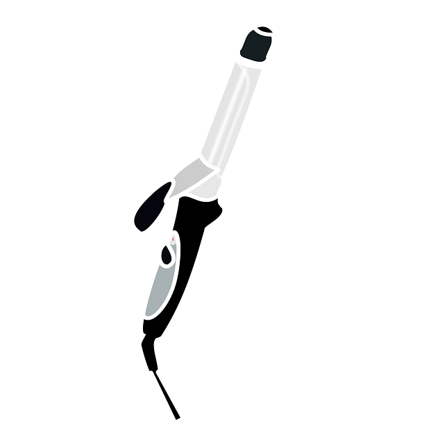 Free hair curler iron long vector