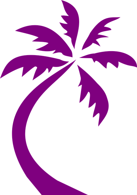 Download free HD stock image of Palm Tree Design Free palm tree design purple illustration