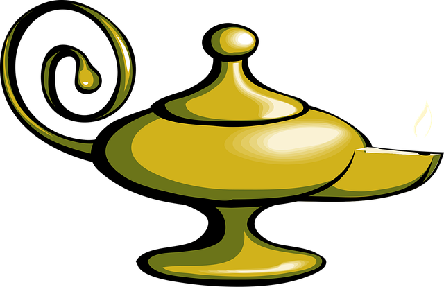 Free lamp magic wish vector