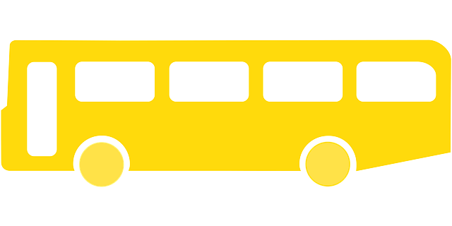 Free bus yellow pictogram vector