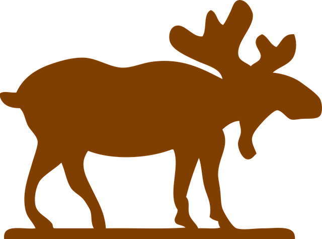Free moose silhouette huge vector