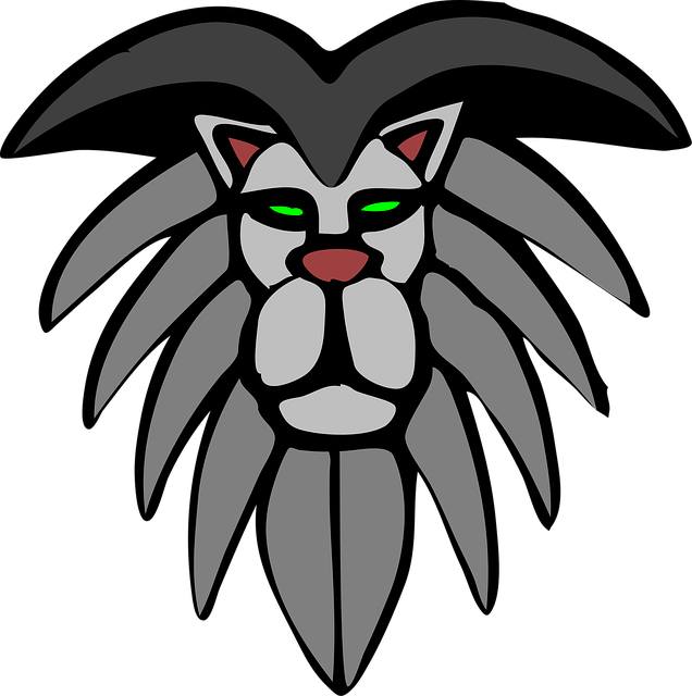 Free lion heat face vector