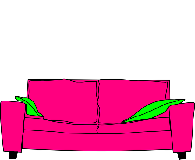 Lyserød, Møbel, Sofa, Puder, Grøn