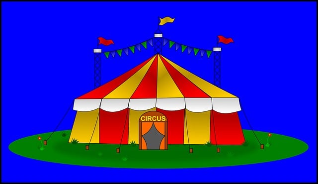Free circus tent big vector