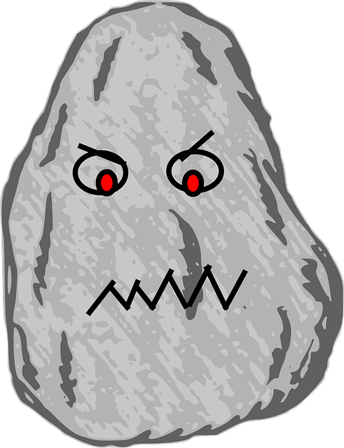 Free rock stone cartoon illustration