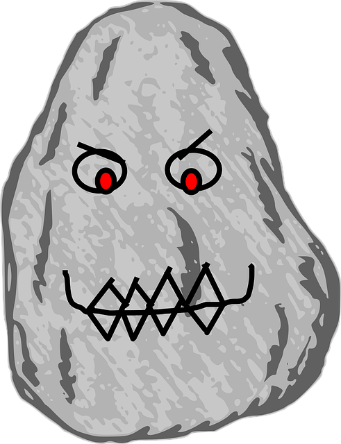 Free stone rock cartoon illustration