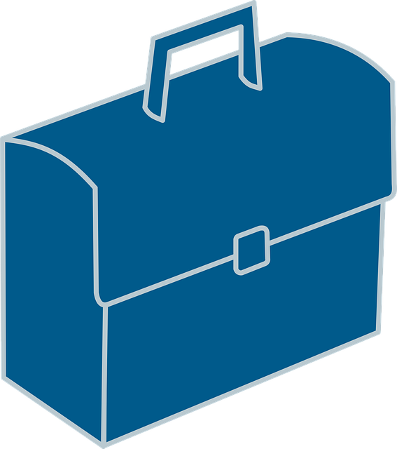 Free briefcase blue business vector