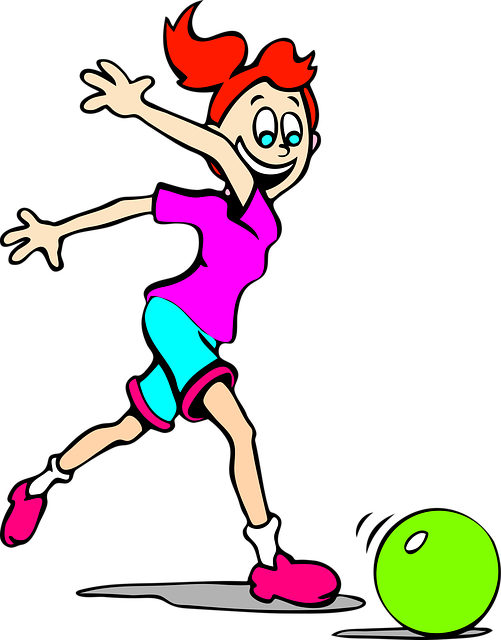Free girl ball playing illustration
