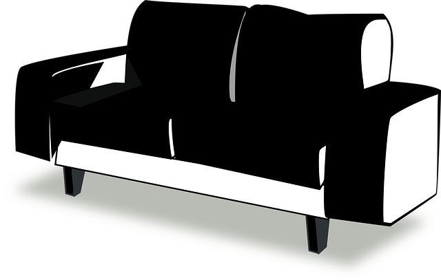 Free couch black sofa vector