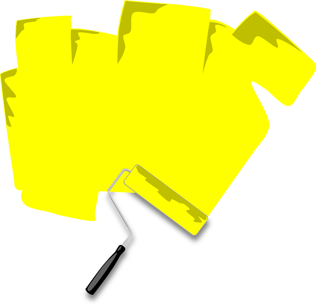 Free paint roller color vector