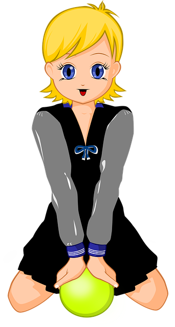 Free girl ball school uniform vector