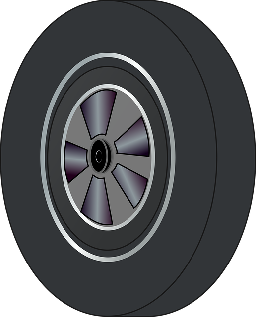 Free wheel tire narrow vector