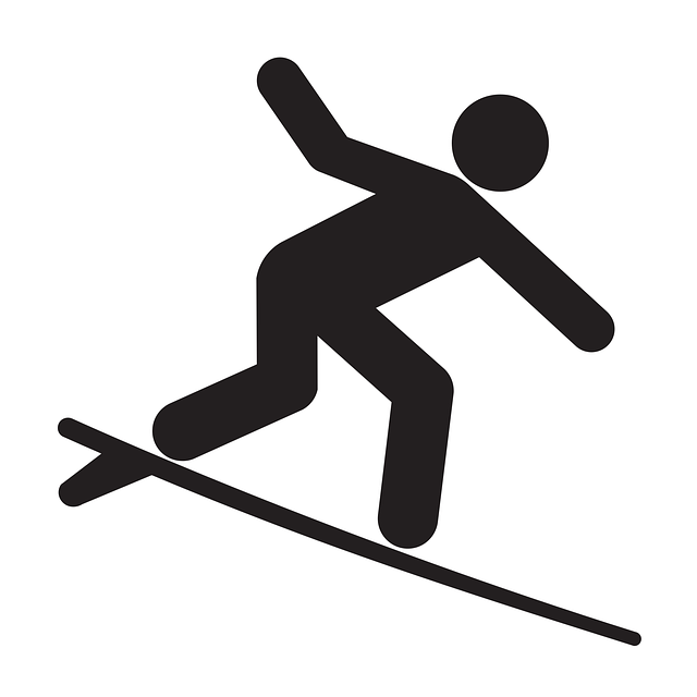 Free surfer silhouette surf vector