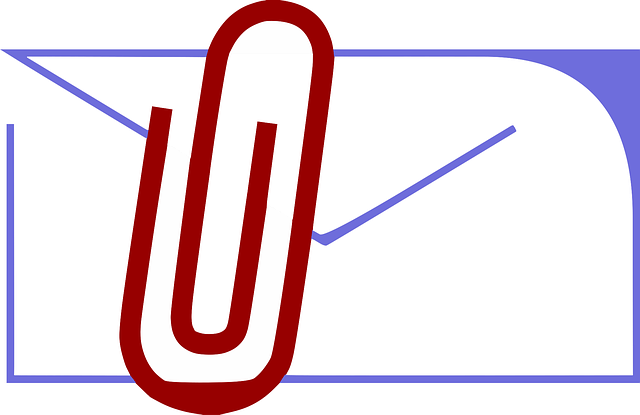 Free attachment envelope clip vector