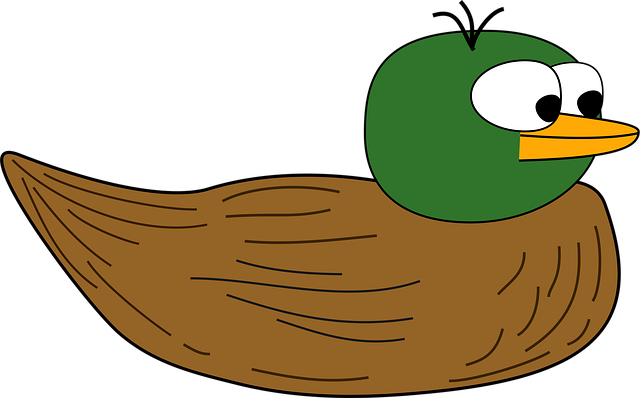 Free duck mallard swimming vector