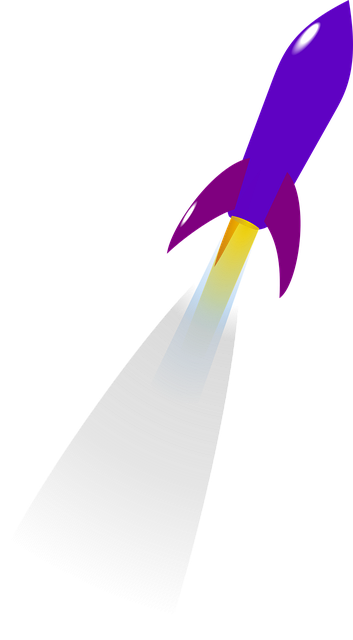 Free rocket purple launch illustration