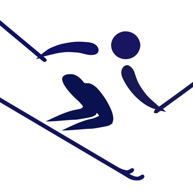 Free skiing ski sport vector