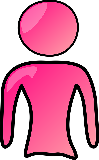 Free person pink girl illustration