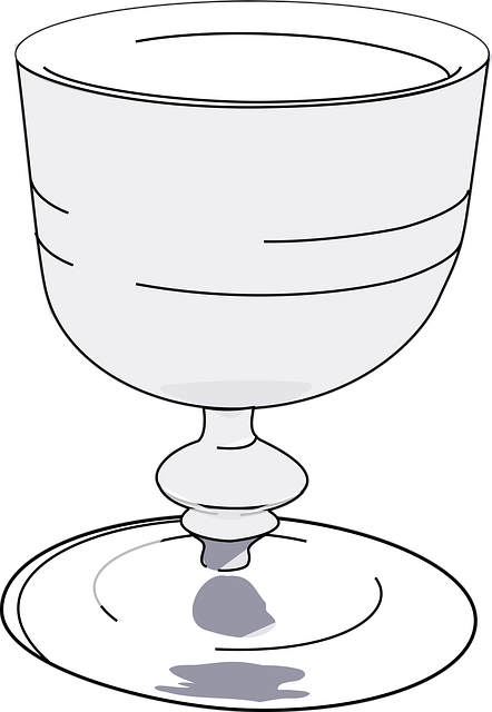 Free wine glass gray empty vector