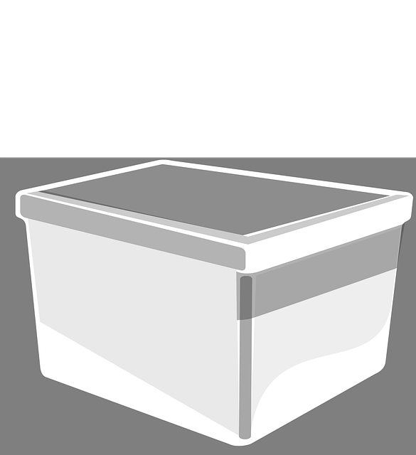 Free box white bin vector