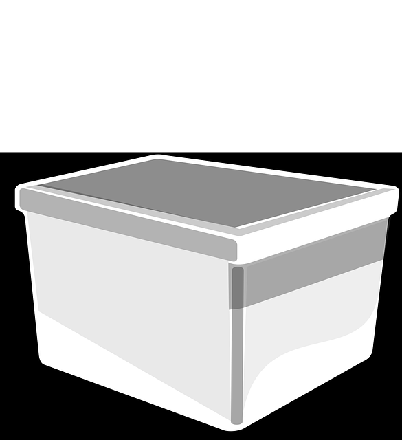 Free box white bin vector