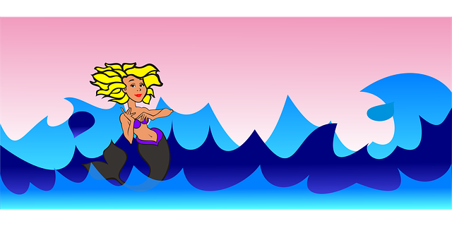 Free mermaid blond nature vector