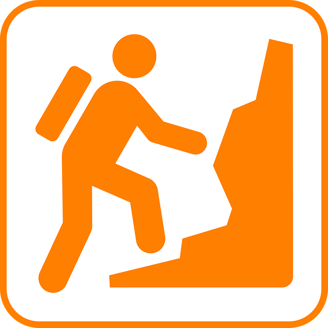 Free sport hiking climbing illustration