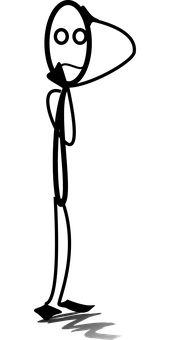 Stickman, Thinking, Worry, Confused