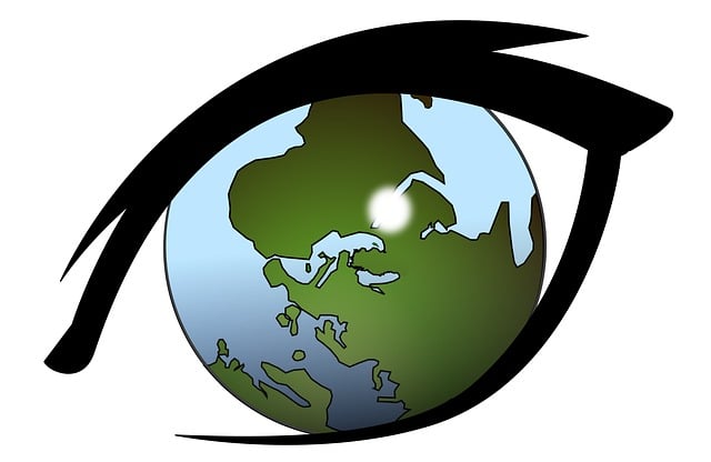 Free eye world concept illustration