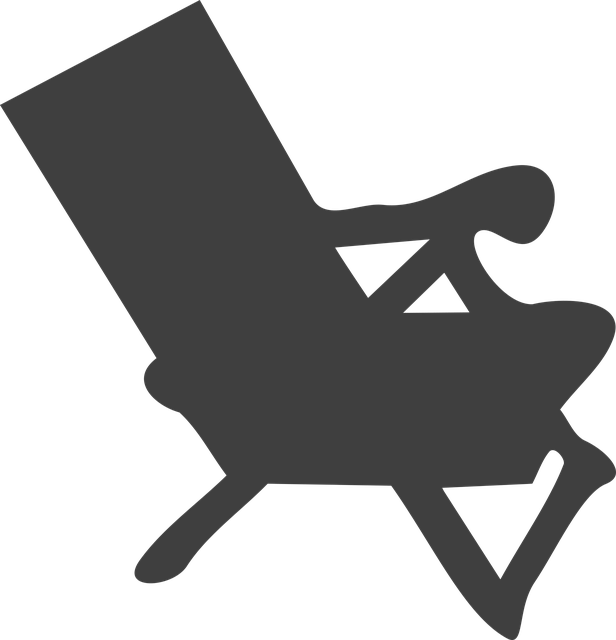 Free canvas chair deck chair beach illustration