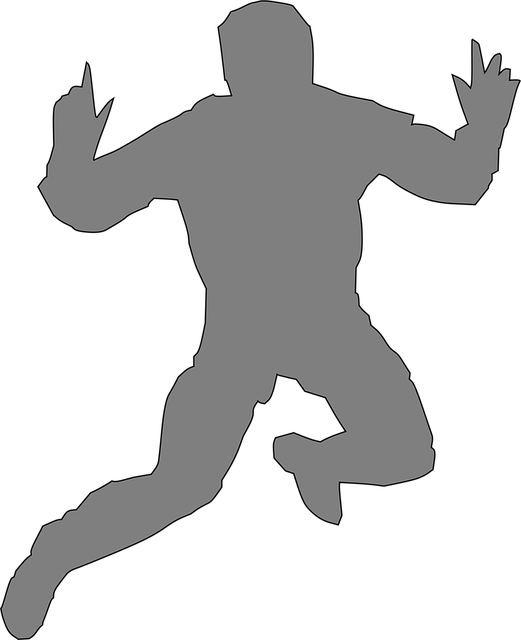 Free man jumping leaping vector