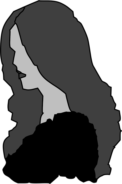 Free woman hair profile vector