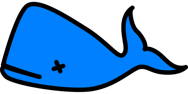 Free whale nature blue illustration