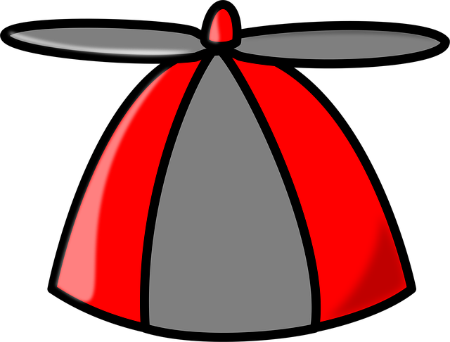 Hut, Propeller, Deckel, Rot, Grau, Spaß