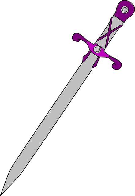 Free sword gray purple illustration