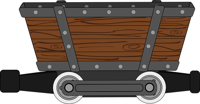 Free wagon rail transport vector