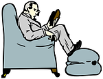 man, sofa, sitting