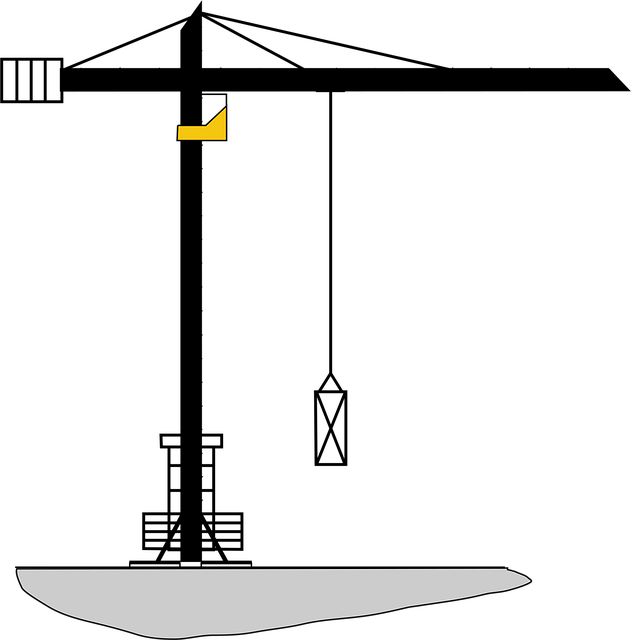 Free crane engineering site illustration