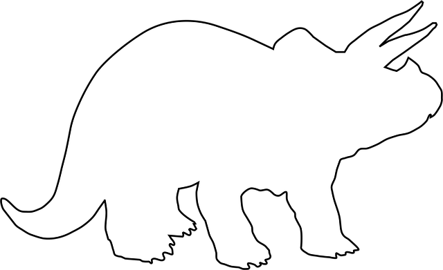 Free triceratops dinosaur herbivorous illustration