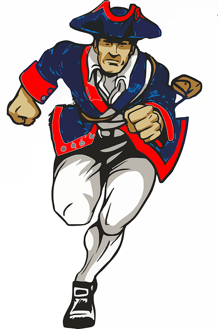 Free patriot man run illustration