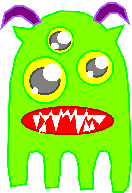 Free monster alien ghost vector