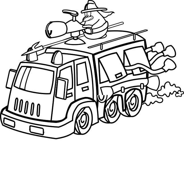 Free truck armored gun-mounted vector