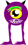 monster, alien, round